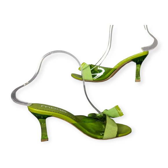 Moda Green Acrylic Heels Size 6M - Picture 6 of 11